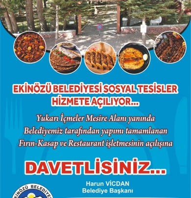 EKİNÖZÜ BELEDİYESİ SOSYAL TESİSLER AÇILIŞI