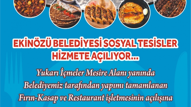 EKİNÖZÜ BELEDİYESİ SOSYAL TESİSLER AÇILIŞI